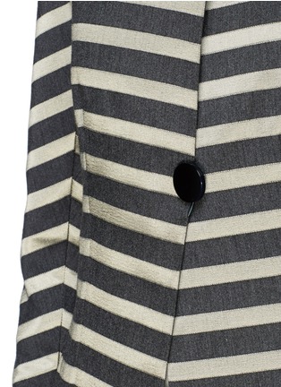 Detail View - Click To Enlarge - ARMANI COLLEZIONI - Colourblock stripe collarless jacket