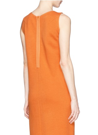 Back View - Click To Enlarge - ARMANI COLLEZIONI - Stretch wool blend knit dress