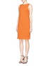 Front View - Click To Enlarge - ARMANI COLLEZIONI - Stretch wool blend knit dress
