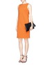 Figure View - Click To Enlarge - ARMANI COLLEZIONI - Stretch wool blend knit dress
