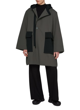 Figure View - Click To Enlarge - CFCL - Contrast Detail Hooded Coat