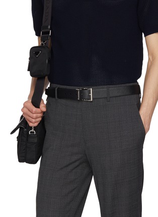 Figure View - Click To Enlarge - PRADA - Reversible Saffiano Leather Belt