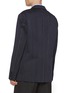 Back View - Click To Enlarge - WOOYOUNGMI - Notch Lapel Single Breasted Denim Effect Wool Blazer