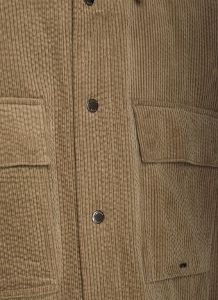  - WOOYOUNGMI - Metal Logo Corduroy Cotton Shirt Jacket