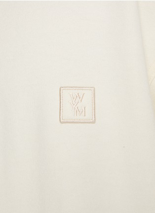  - WOOYOUNGMI - Square Logo Floral Print Cotton Hoodie