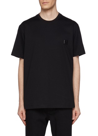 Main View - Click To Enlarge - WOOYOUNGMI - Square Logo Cotton T-Shirt