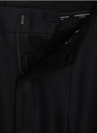  - WOOYOUNGMI - Pleated Wool Blend Flared Leg Pants