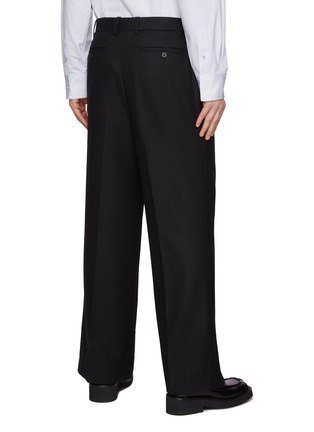 Back View - Click To Enlarge - WOOYOUNGMI - Pleated Wool Blend Flared Leg Pants
