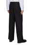 Back View - Click To Enlarge - WOOYOUNGMI - Pleated Wool Blend Flared Leg Pants