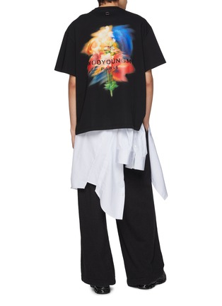 Figure View - Click To Enlarge - WOOYOUNGMI - Square Logo Floral Print Cotton T-Shirt