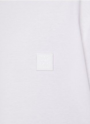  - WOOYOUNGMI - Square Logo Floral Print Cotton T-Shirt