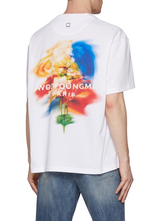 Back View - Click To Enlarge - WOOYOUNGMI - Square Logo Floral Print Cotton T-Shirt