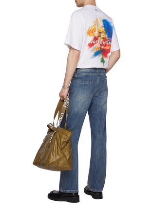 Figure View - Click To Enlarge - WOOYOUNGMI - Square Logo Floral Print Cotton T-Shirt
