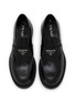 Detail View - Click To Enlarge - PRADA - Chocolate Brushed Leather Loafers