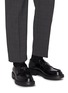 Figure View - Click To Enlarge - PRADA - Chocolate Brushed Leather Loafers