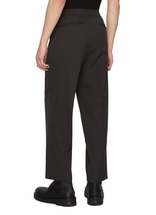 Back View - Click To Enlarge - ATTACHMENT - Drawstring Straight Leg Wool Easy Pants