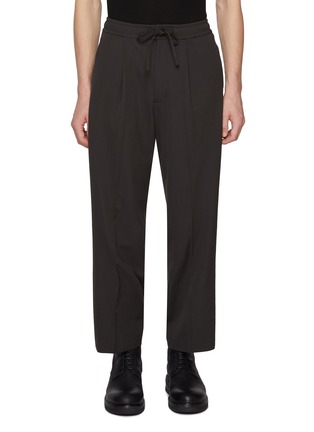Main View - Click To Enlarge - ATTACHMENT - Drawstring Straight Leg Wool Easy Pants