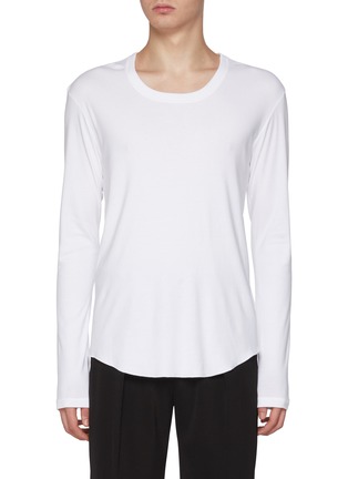 Main View - Click To Enlarge - ATTACHMENT - Rounded Hem Long Sleeve T-shirt