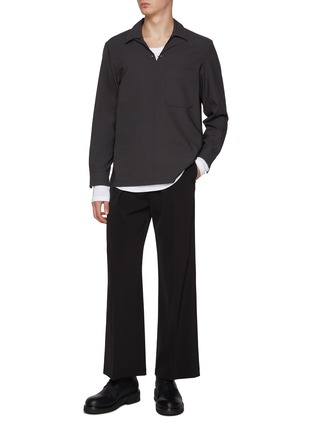 Figure View - Click To Enlarge - ATTACHMENT - Rounded Hem Long Sleeve T-shirt