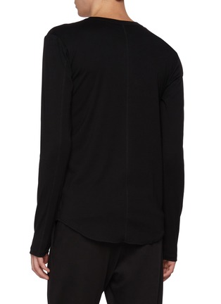Back View - Click To Enlarge - ATTACHMENT - Rounded Hem Long Sleeve T-shirt