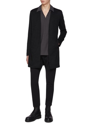 Figure View - Click To Enlarge - ATTACHMENT - Smooth Buttonless Wool Cardigan