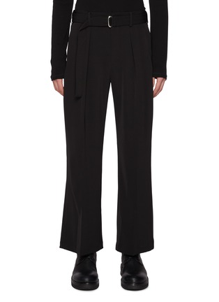 Main View - Click To Enlarge - ATTACHMENT - Belted Stretch Twill Wide Leg Pants