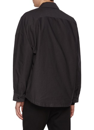 Back View - Click To Enlarge - ATTACHMENT - Gradation Jaquard Zip Up Shirt Jacket