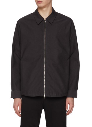 Main View - Click To Enlarge - ATTACHMENT - Gradation Jaquard Zip Up Shirt Jacket