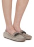 Figure View - Click To Enlarge - BRUNELLO CUCINELLI - Bead Embellished Suede Loafers