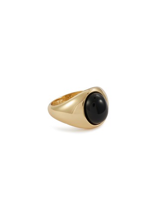 Main View - Click To Enlarge - EDDIE BORGO - Inlaid Cabochon 12K Gold Signet Ring