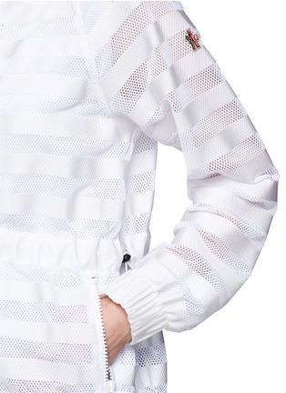 Detail View - Click To Enlarge - MONCLER - 'Camlez' nylon stripe mesh jacket