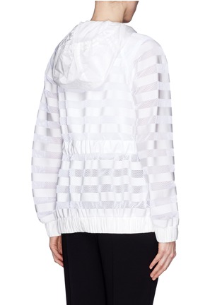 Back View - Click To Enlarge - MONCLER - 'Camlez' nylon stripe mesh jacket