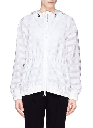 Main View - Click To Enlarge - MONCLER - 'Camlez' nylon stripe mesh jacket