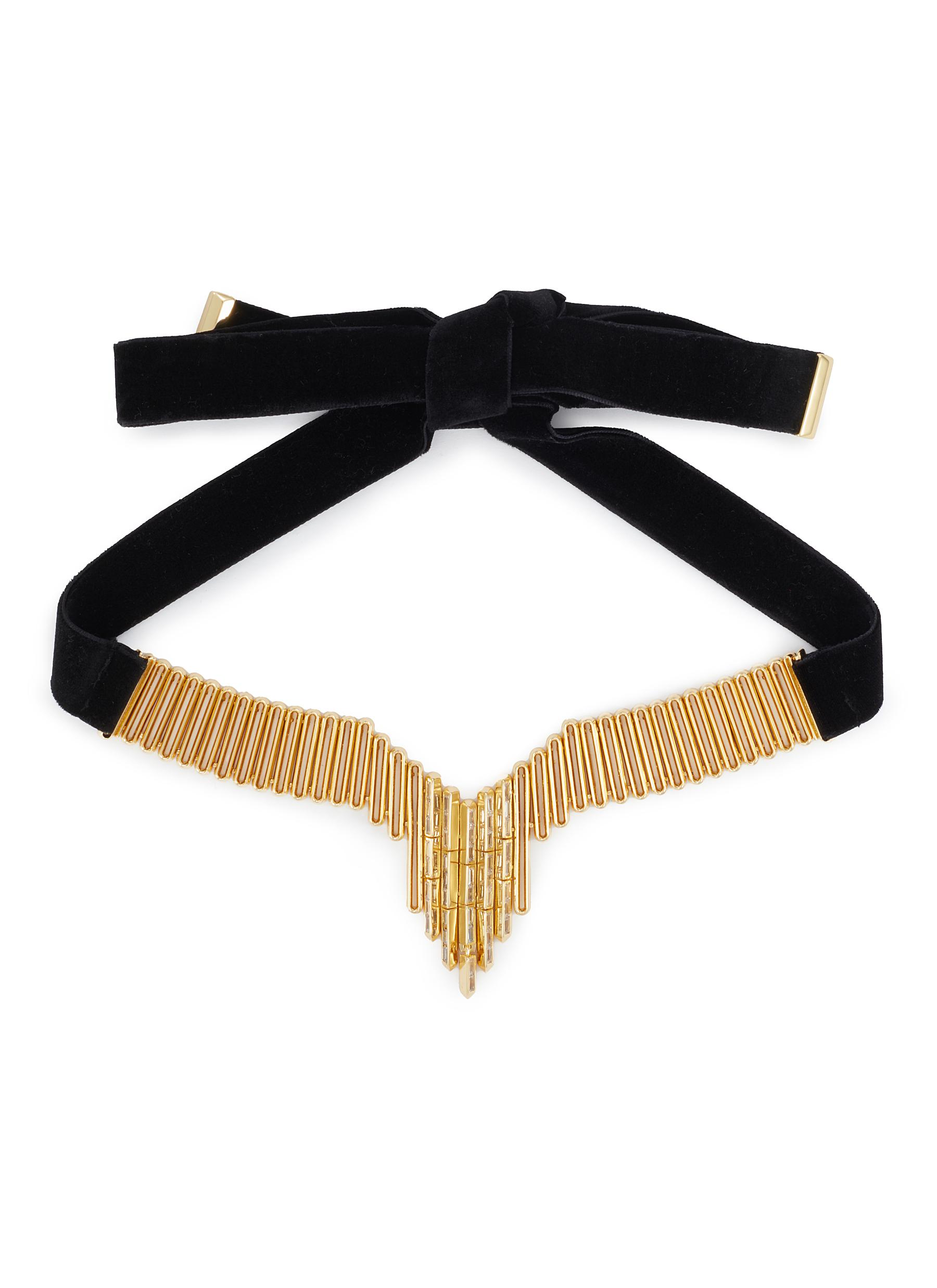 Twill 12K Gold Baguette Choker