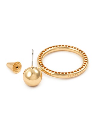 Detail View - Click To Enlarge - EDDIE BORGO - Voyager 12K Gold Hoop Earrings