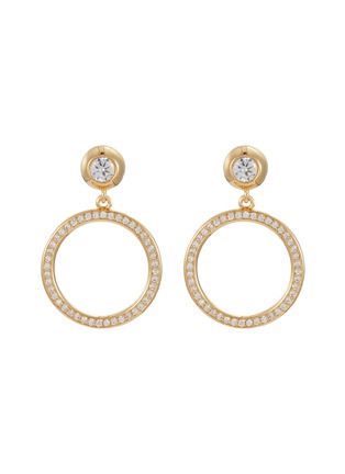 Main View - Click To Enlarge - EDDIE BORGO - Voyager 12K Gold Hoop Earrings