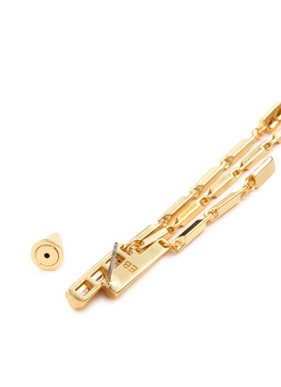 Detail View - Click To Enlarge - EDDIE BORGO - Twill 12K Gold Fringe Earrings