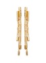 Main View - Click To Enlarge - EDDIE BORGO - Twill 12K Gold Fringe Earrings