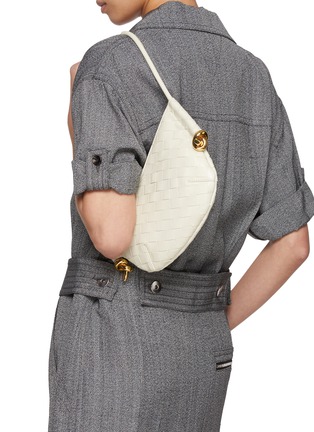Figure View - Click To Enlarge - BOTTEGA VENETA - Mini Solstice Intrecciato Leather Hobo Bag