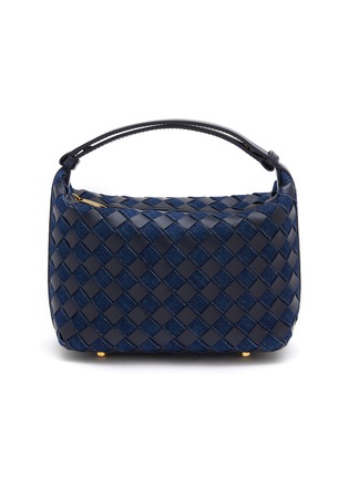 Main View - Click To Enlarge - BOTTEGA VENETA - Mini Wallace Intrecciato Denim Leather Bag