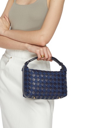 Figure View - Click To Enlarge - BOTTEGA VENETA - Mini Wallace Intrecciato Denim Leather Bag