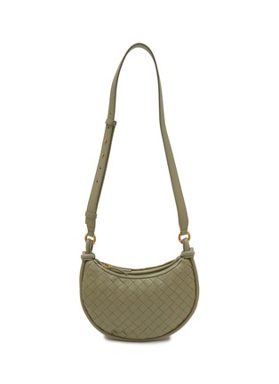 Main View - Click To Enlarge - BOTTEGA VENETA - Gemelli Intrecciato Leather Crescent Messenger Bag