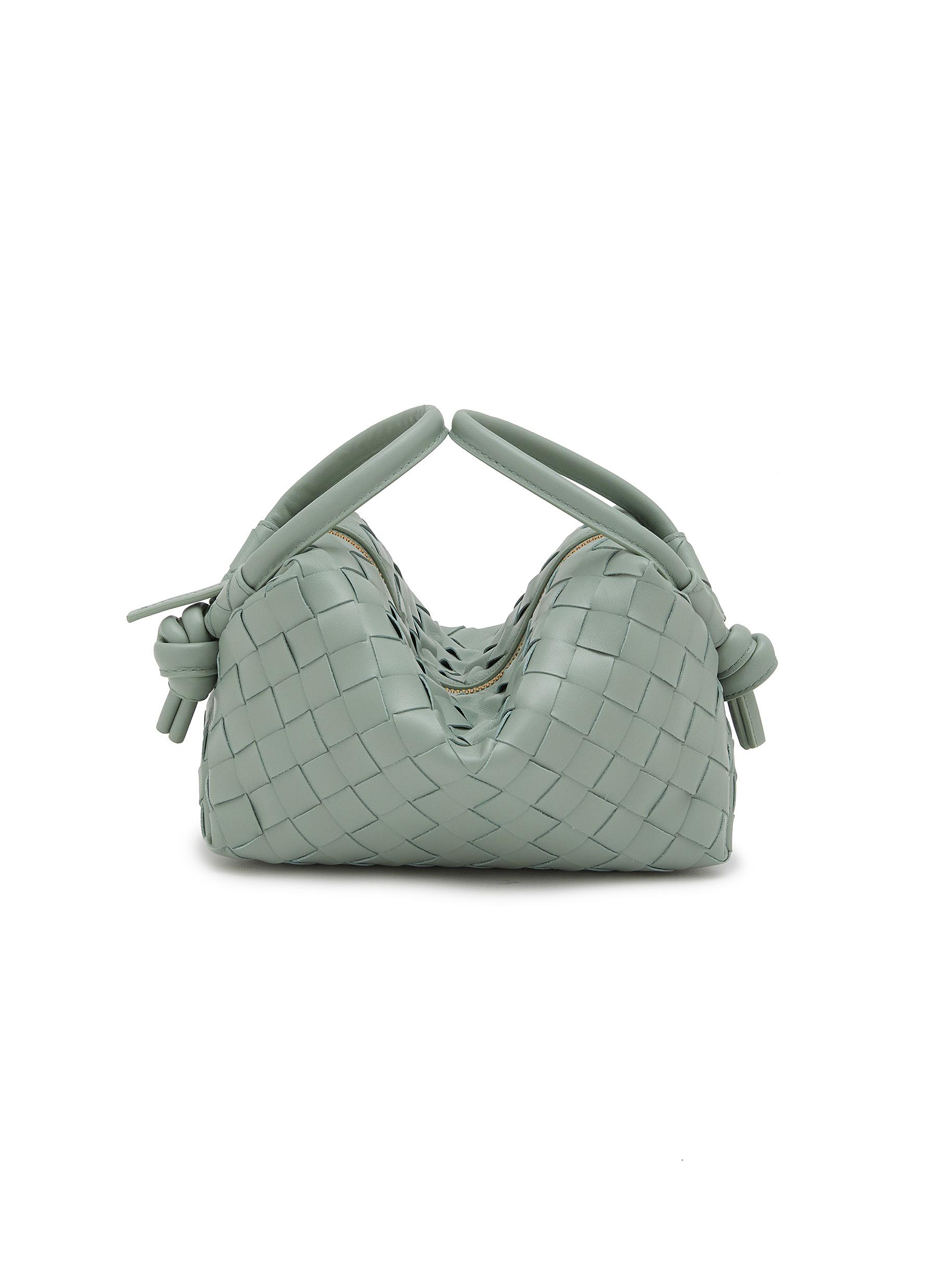 BOTTEGA VENETA Small Loop Intrecciato Leather Crossbody Bag GREEN Women Lane Crawford