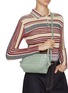 Figure View - Click To Enlarge - BOTTEGA VENETA - Small Loop Intrecciato Leather Crossbody Bag