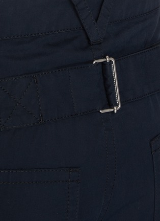Backstrap Detail Cotton Twill Pants