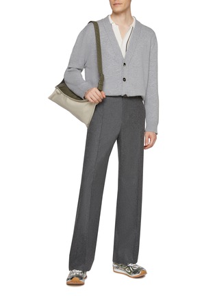 Figure View - Click To Enlarge - BOTTEGA VENETA - Intrecciato Elbow Patch Cashmere Blend Cardigan