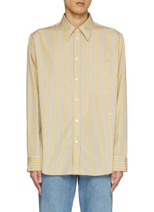 Main View - Click To Enlarge - BOTTEGA VENETA - Narrow Outline Striped Cotton Shirt