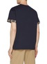 Back View - Click To Enlarge - BOTTEGA VENETA - Check Sleeve Cotton T-Shirt