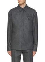 BOTTEGA VENETA | Triangle Pocket Flannel Wool Shirt | Men BOTTEGA VENETA | Triangle Pocket Flannel Wool Shirt | Men