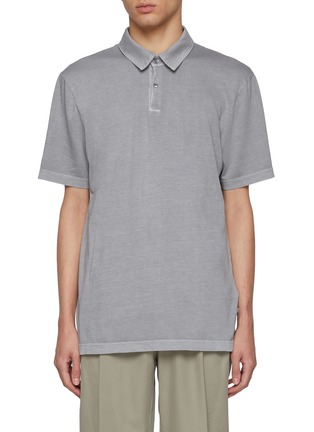 Main View - Click To Enlarge - JAMES PERSE - Sueded Jersey Cotton Polo Shirt